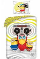 Pościel bawełniana licencyjna  Minionki 140x200  music