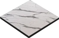 BRASIL | Gastro Tischplatte | B:T 60 x 60 cm | Weiß Marmor | Quadratisch | Gastro Tischplatte