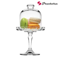 Pasabahce Mini Patisserie Servierplatte mit Fuß und Haube – 1-tlg.