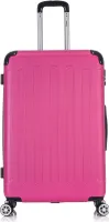 Flexot® F-2045 Koffer Reisekoffer Hartschale Hardcase Doppeltragegriff mit Zahlenschloss Gr. XL Farbe Rose