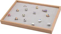 Holz Ohrringlade Ringlade 100 Schlitze Schmucktablett Schmucklade Schmuckkasten Ringkoffer Ringkasten Ringdisplay Vorlagebrett Ringe