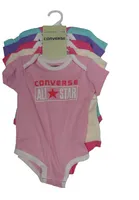 Converse Baby Strampler Mädchen - Baby Bodys 5er Set Geschenkset, Alter:6-9 Monate; 100% Baumwolle