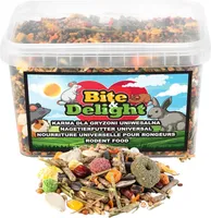 Bite & Delight Univerzální krmivo pro hlodavce - Pro myši, pískomily, potkany a žako - Přírodní a bez přísad - 2500 ml, 1,55 kg
