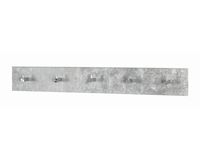 Haku Garderobenleiste - Betonoptik-chrom - Maße: 57x5x8 cm; 42684