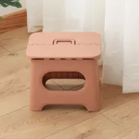 Klapphocker, Höhe 21cm, Klapphocker Faltbar, Tritthocker Klappbar Kunststoff, für Kinder und Erwachsene, Rosa