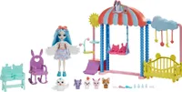 Enchantimals City Tails Tier-Kindergarten Set, Starley Stork Puppe & Figuren