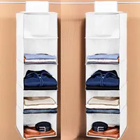 SUNJUN Hängeaufbewahrung Organizer mit großen und tiefen Taschen,  doppelseitig, platzsparend, Kleiderorganizer für kleine Kleiderschrank