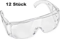 Schutzbrille Überbrille Transparent 12 Stück