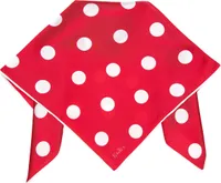 TINITEX Nickituch Halstuch rot gepunktet reine Seide 53x53 cm