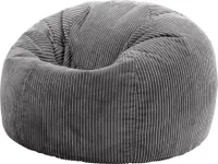 icon Klassischer Sitzsack Bean Bag, Cord Kuschelstuhl Sitzsäcke Für Das Wohnzimmer, Grau - Hergestellt in Deutschland