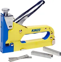 Kinzo Handtacker Set 3 in 1 mit 1500 Nägel/Klammern, Tackerpistole für Teppich, Holz & Polstermöbel, stufenlos verstellbar