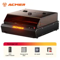 ACMER P3 10W Laser Graviermäschine mit 1064 nm Lasermodule, hochpräziser eingebaute Kamera, 30L/Min Luftpumpe und anpassbarem Honeycomb Wabentisch
