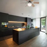 Globo Lighting ventilátor kovový nikel matný, 1x E27
