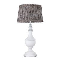Tischlampe TILLY weiß shabby chic Lampe im Landhausstil antik 