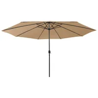 Parasol z oświetleniem LED 400 cm Taupe