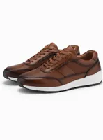 Ombre Clothing Herren Turnschuhe Ledion braun 41