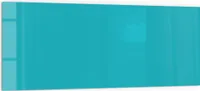 DEQORI Küchenrückwand Glas 125x50 cm 'Türkis' Spritzschutz Bad Rückwand Küche