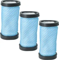 vhbw 3x Staubsaugerfilter kompatibel mit Hoover HF722AFG 011, DS22RCG 001, HF722HCG 011, HF722G 001 Staubsauger - Abluftfilter Schwarz Blau Weiß