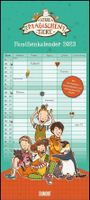 Schule der magischen Tiere Familienkalender 2023 - Wandkalender - Familienplaner mit 5 Spalten - Format 22 x 49,5 cm