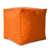 Green Bean Sitzhocker "Cube" 40x40x40cm mit EPS Perlen Füllung - Fußhocker für Sitzsäcke - Orange
