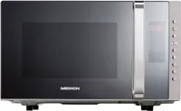 MEDION Freistehend, 3-in-1 Mikrowelle mit Grill und Heißluft Funktion, 800 Watt Leistung, 1200 Watt Obergrill-/Heißluftleistung, 23L, MD17495, silber