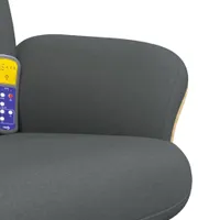 masážní křeslo vidaXL s podnožkou Dark Grey Fabric