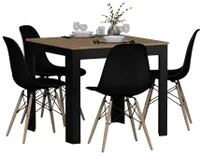 Tisch + 4 Stühle Modern OLA Skandinavischer Stil Loft Eiche Artisan