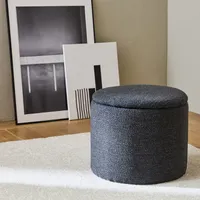 sweeek - Stoffhocker mit Stauraum - Grau