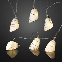 LED Lichterkette Glas Schirme 6 LED warmweiß Deko Beleuchtung Party Trafo Innen