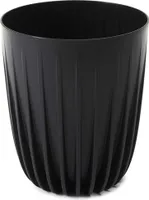 HowHomely Blumentopf Rund 30 cm Höhe, Pflanzkübel, Schwarz Übertopf für garten balkon