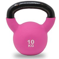 Kettlebell Neopren 2-26 kg Kugelhantel bodenschonende Schwunghantel Gewicht: 10 kg (Pink)
