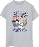 Looney Tunes - "Girls Play Football" T-Shirt für Damen BI52340 (S) (Grau)
