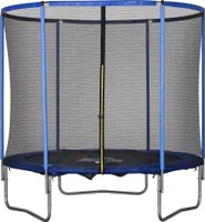 Trampolina HOMCOM z siatką zabezpieczającą Trampolina ogrodowa stalowa Ø244 x 240H cm
