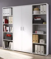 Regalwand OFFICE LINE Regal Regal-Set  Aktenschrank Aktenregal Büro Einrichtung weiß