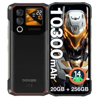 DOOGEE Blade 10 MAX Android 14 Outdoorový smartfón 20GB + 256GB/ 2TB Outdoorový mobilný telefón bez zmluvy 10300mAh 6,56" 50MP 4G Triple SIM, NFC, čierny
