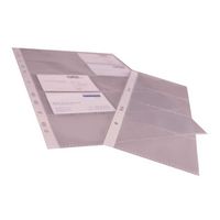proOFFICE Visitenkarten Hülle DIN A4 PP-Folie transparent 0,075 mm (10 Hüllen)