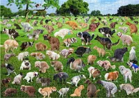 101 Hunde beim Kacken Puzzle mit 1000 Teilen