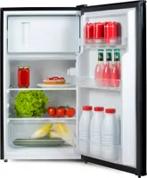 PRIMO PR145FR Tischkühlschrank mit Gefrierfach - 80 Liter Fassungsvermögen - Schwarz -  - Freistehender Tischkühlschrank - Kühlschrank mit Gefrierfach