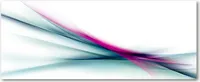 Tulup® Glas-Bild Wandbild aus Glas - 125x50 - Wandkunst - Wandbild hinter gehärtetem Sicherheitsglas - Dekorative Wand für Küche & Wohnzimmer  - Kunst: modern & klassisch - Abstrakte Wellen - Mehrfarbig