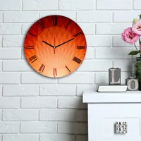 Opviq, 3030MS- HMA6121, Bunt, Wanduhren, 30 cm, 100% MDF (Dicke: 5 mm)