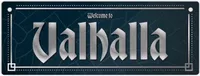 Vikings Metallschild mit Spruch Welcome to Valhalla