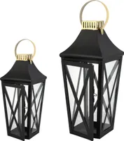 SEVICO Laterne Gartenlaterne Metall Windlicht Laterne Kerzenhalter Kerzenleuchter Kerzenständerr für Outdoor Wohnzimmer Garten F35