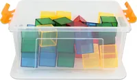 Betzold, Transparente Klötzchen, Bunte Bausteine für Lichttisch, inkl. Box