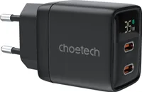 Choetech PD6051 USB-C Ladegert 35W GaN mit Display - Schwarz
