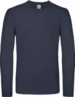 Pánske tričko s dlhým rukávom B&C #E150 RW6527 (2XL) (námornícka modrá)