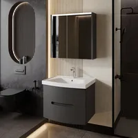 Badmöbel Set Royal | Waschtisch mit Unterschrank 70 | Badezimmermöbel 3 teilig