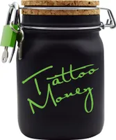 Spardose Geld Geschenk Ideen Tattoo Money Schwarz Grün Größe L 1 Liter