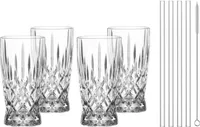 Nachtmann Noblesse Latte Macchiato 4er Set mit Halmen