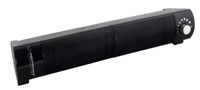Musikbox LED Soundbar Speaker Lautsprecher Soundstation USB PC 3,5mm, Farbe:Schwarz