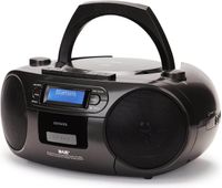 Aiwa BBTC-660DAB/MG Grau Tragbares Hifi Radio mit CD Kassettendeck Bluetooth DAB+ USB Ghettoblaster CD-Player Mediaplayer Kassettenrekorder
